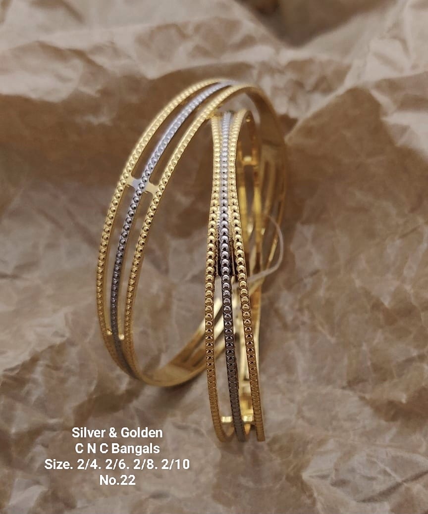 Silver And Golden Fancy Designer Bangles Catalog
